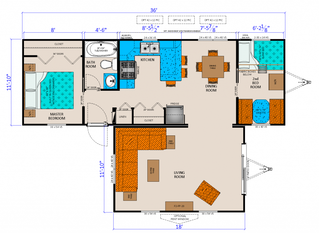 Floorplans General Coach Canada, 24×40 House Plans